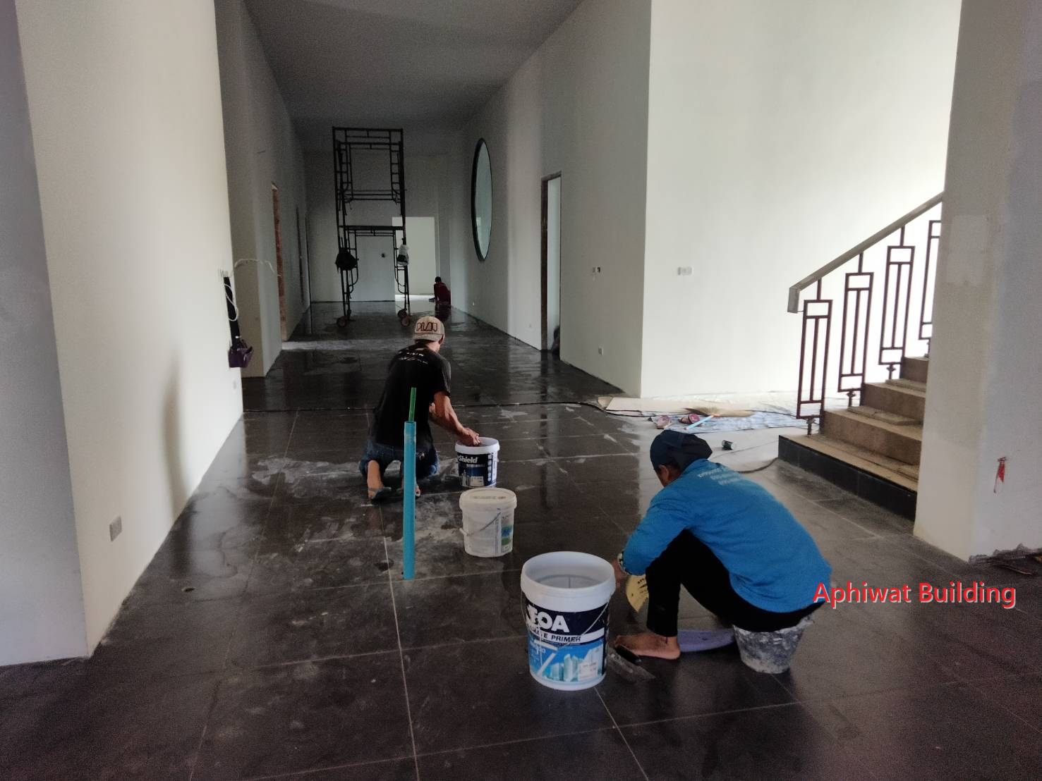 ล้างทำความสะอาดพื้นก่อนส่งมอบ