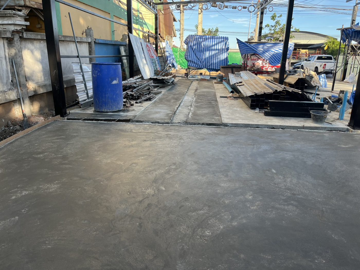 ด้านหน้าร้านล้างรถ 55GO Car Wash สำเร็จ เปิดให้บริการ เอกชัย บางบอน กรุงเทพฯ — APW Aphiwat Building