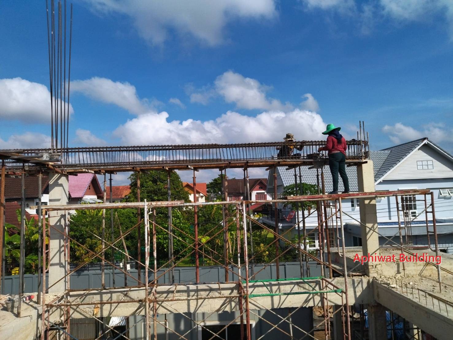 แบบคานชั้น 2 บนนั่งร้าน