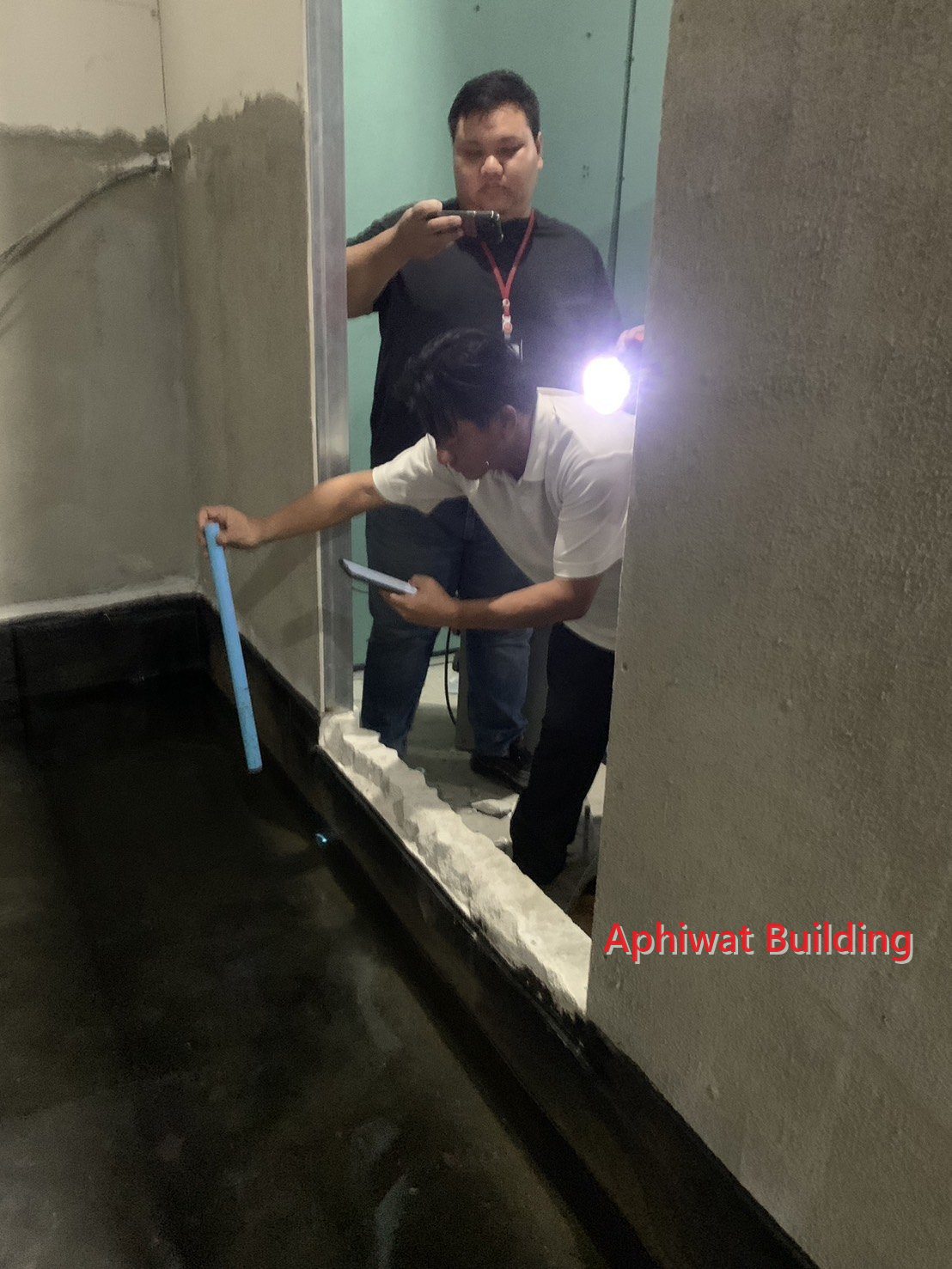 ตรวจระดับน้ำระหว่างทดสอบ