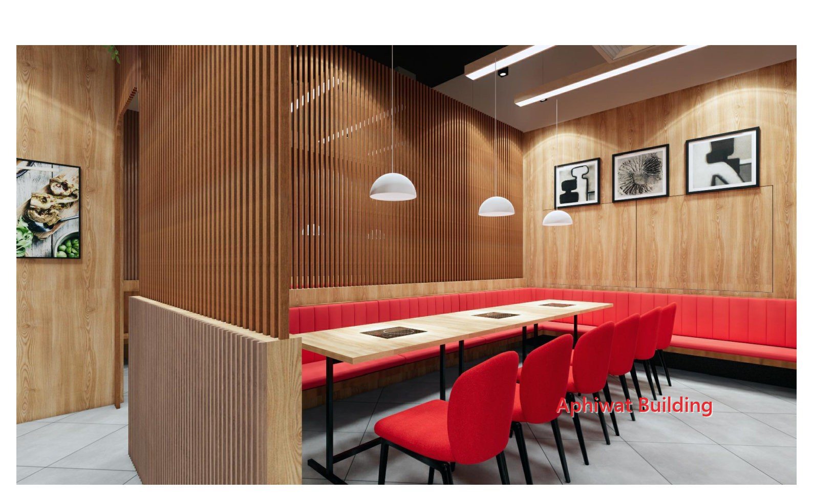 ภาพ 3D — โซนที่นั่งกลางร้าน